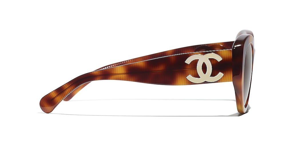 Chanel Butterfly Sunglasses CH5492 M (54 19) with Brown lenses