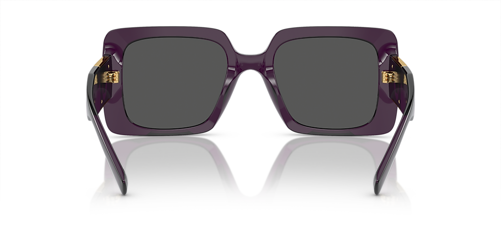 VERSACE VE4405 Transparent Purple - Women Luxury Sunglasses, Dark Grey Lens