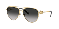 TIFFANY & CO. TF3092 Gold - Women Luxury Sunglasses, Grey Gradient Lens