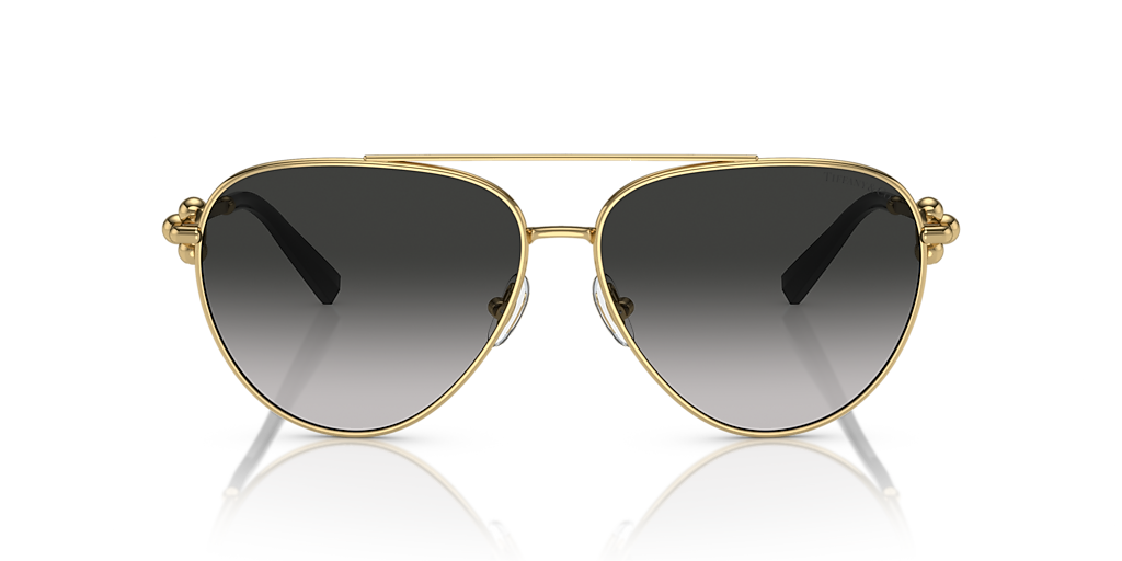 TIFFANY & CO. TF3092 Gold - Women Luxury Sunglasses, Grey Gradient Lens