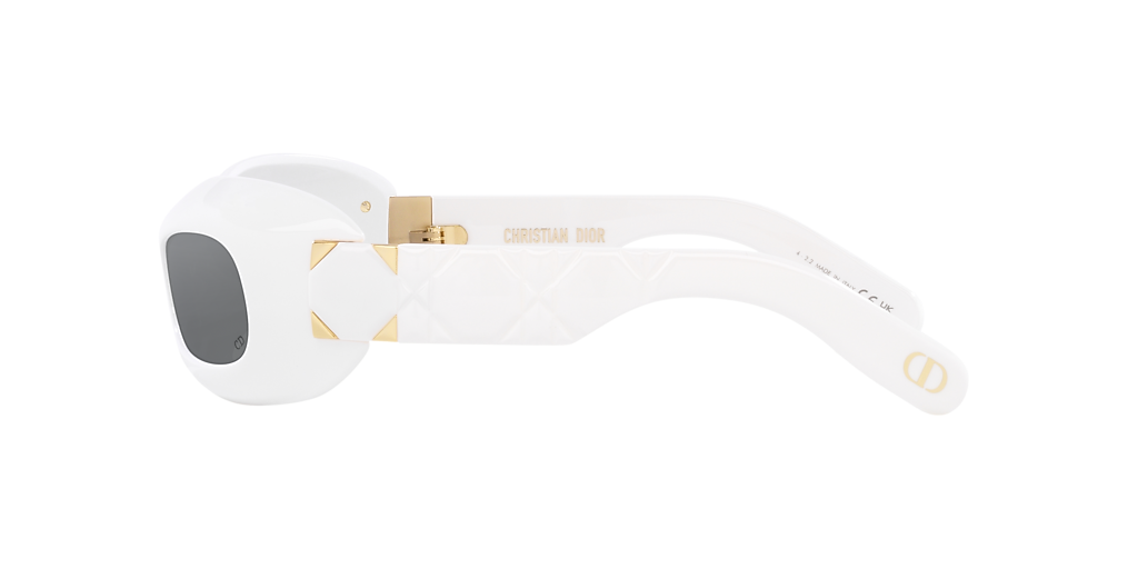 DIOR Lady 9522 R1I White - Woman Luxury Sunglasses, Grey Lens