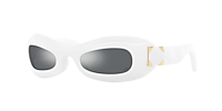 DIOR Lady 9522 R1I White - Woman Luxury Sunglasses, Grey Lens