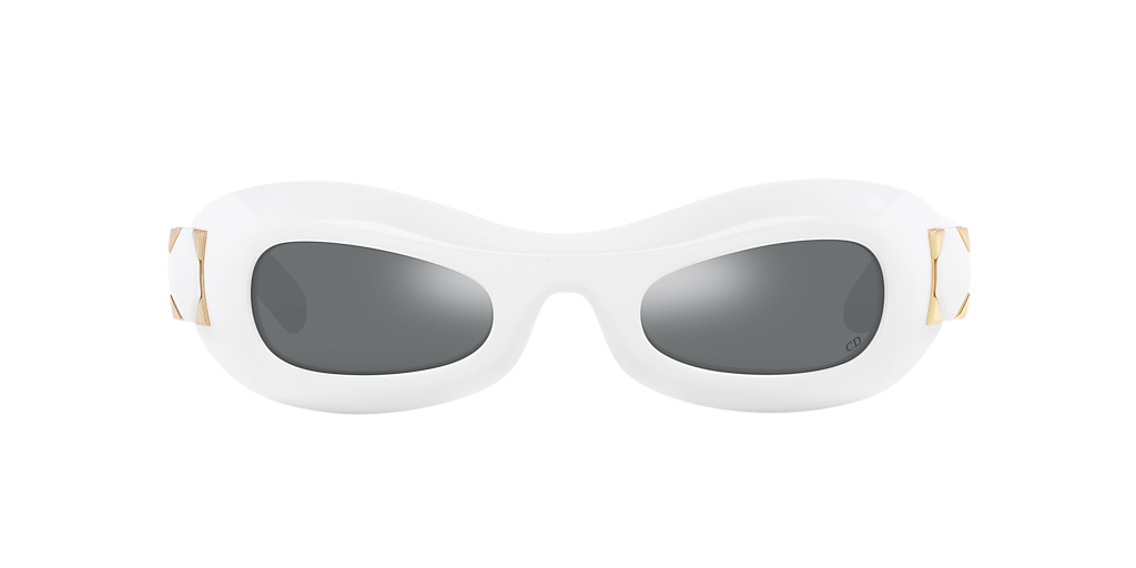 DIOR Lady 9522 R1I White - Woman Luxury Sunglasses, Grey Lens