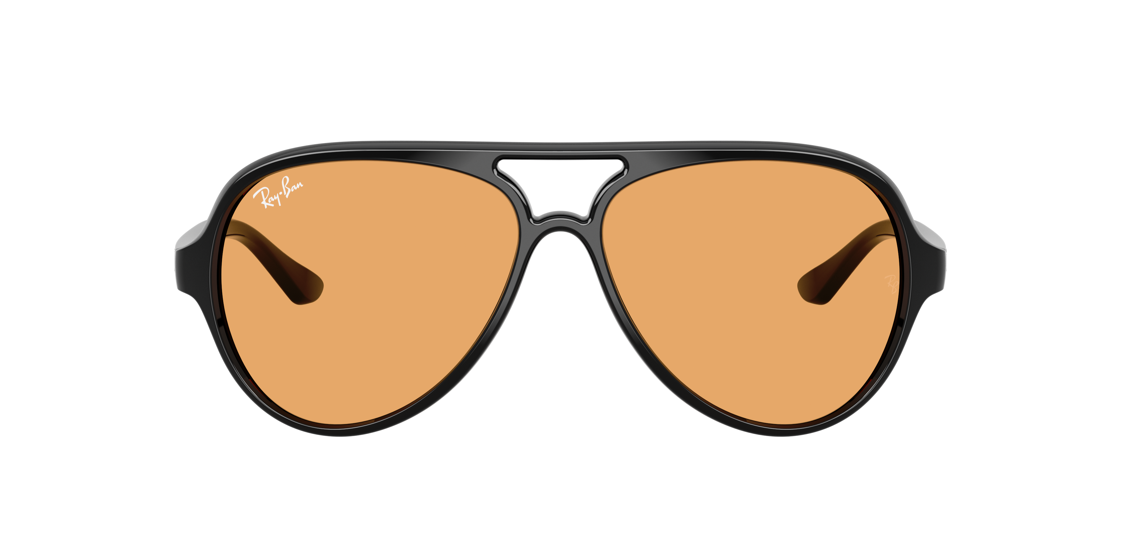 【中古】Ray-Ban CATS 5000 RB4125 べっ甲柄 サングラス Ray-Ban RB4125 Cats 5000 Aviator Sunglasses, Light Havana/Green
