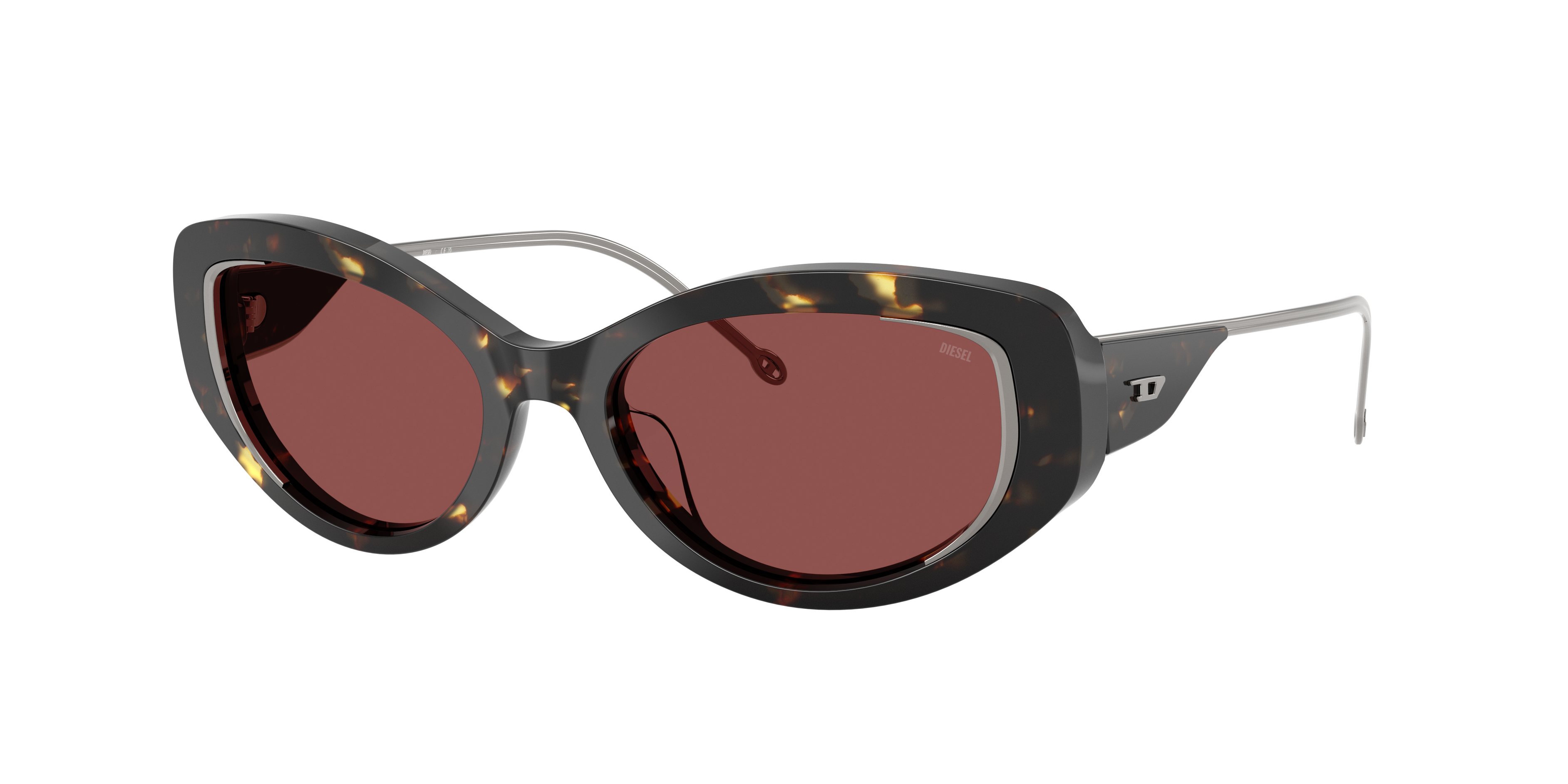 Diesel Woman Sunglass DL2001MU -  Frame color: Havana, Lens color: Dark Violet