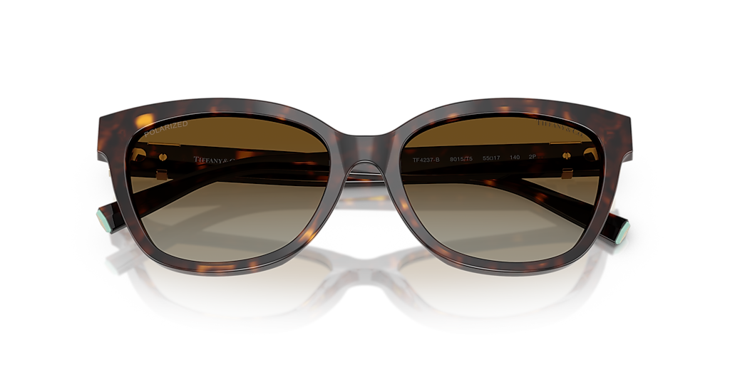 TIFFANY & CO. TF4237B Havana - Women Luxury Sunglasses, Polar Brown Gradient Lens