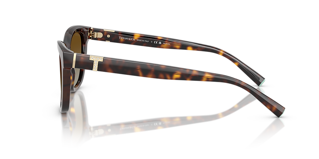 TIFFANY & CO. TF4237B Havana - Women Luxury Sunglasses, Polar Brown Gradient Lens