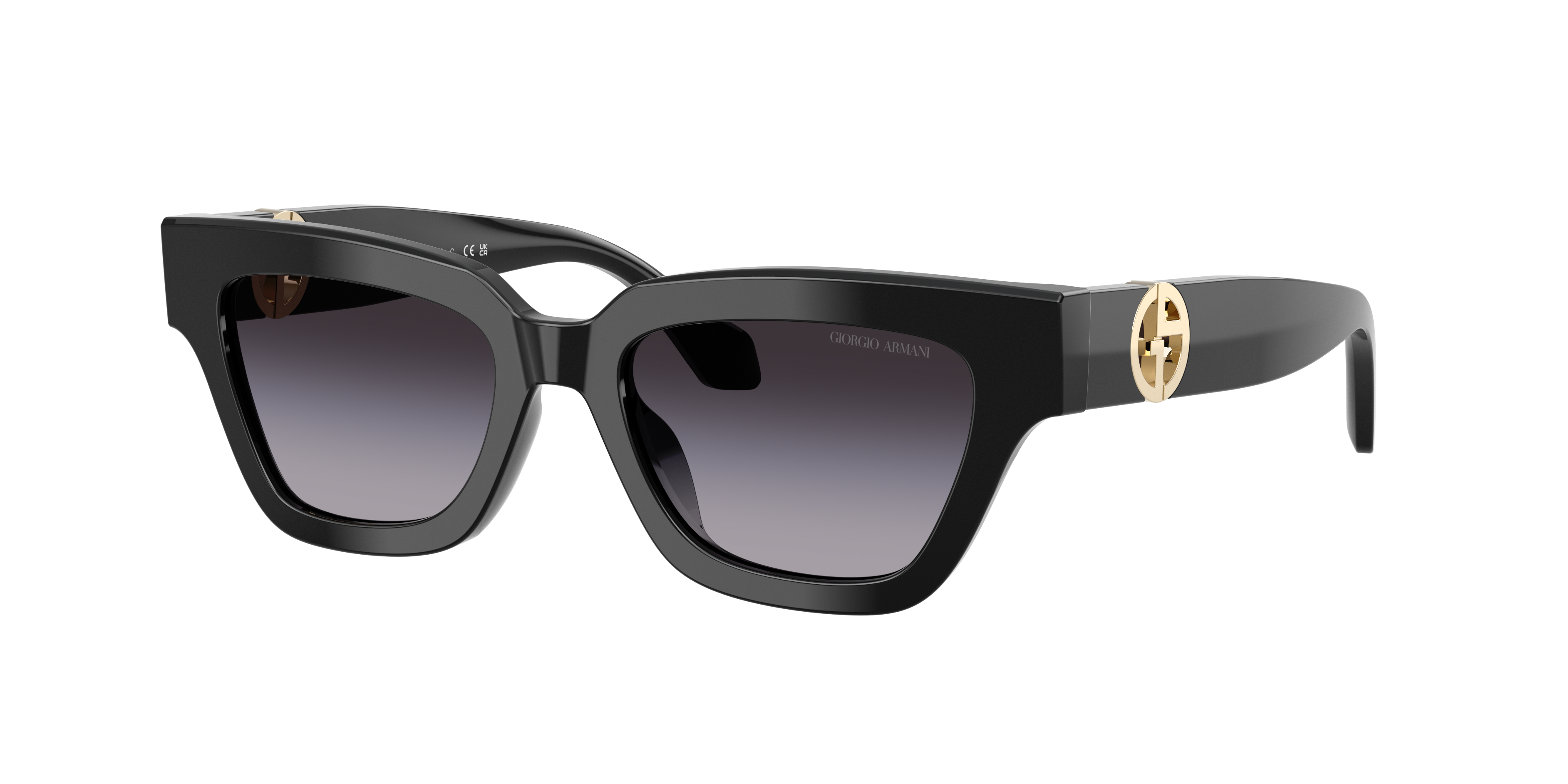 Giorgio Armani Damen Verlaufstönung Grau Frau Sunglass Ar8246u - Rahmenfarbe: Schwarz, Linsenfarbe: