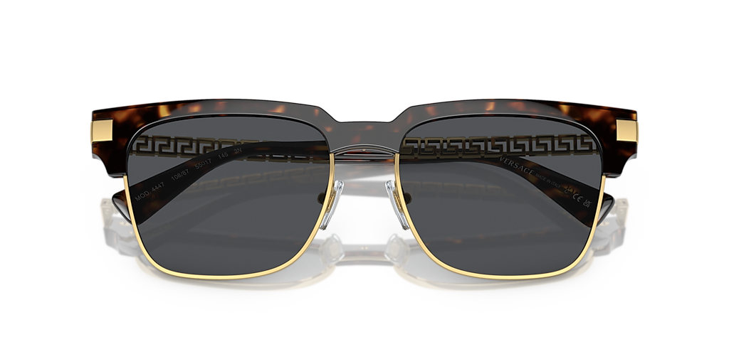 Versace VE4447 XXL (55 - 17) with Grey lenses and Tortoise frame
