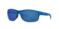MAUI JIM Kaiwi Channel Blue Black Havana - Unisex Sunglasses, Blue Hawaii Mirror Polarized Lens