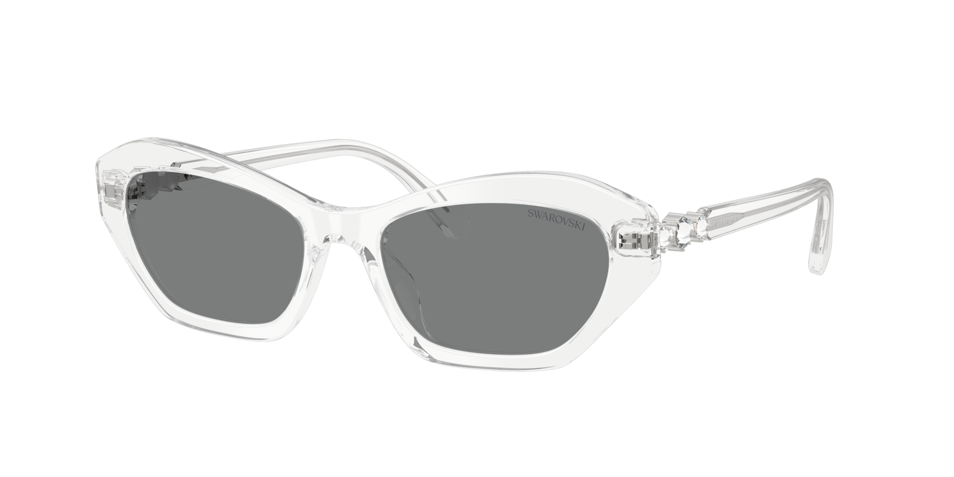 Swarovski Woman Sunglass SK6048 -  Frame color: Transparent, Lens color: Dark Grey