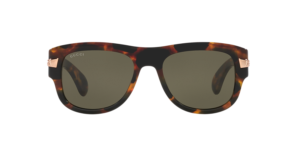 小物 GUCCI GG Logo l Detail Sunglasses Gucci GG1517S M (54 - 19) with Green lenses and Tortoise frame
