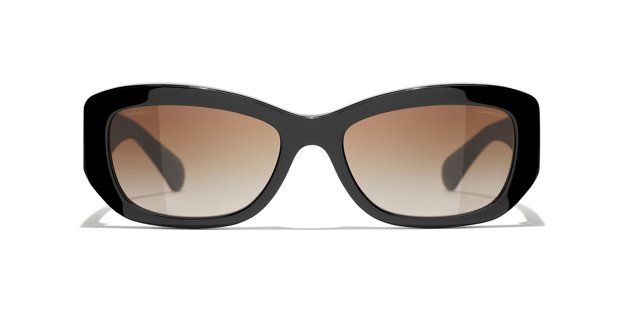 Chanel Rectangle Sunglasses CH5493 55 Braun & Schwarz Sunglasses 