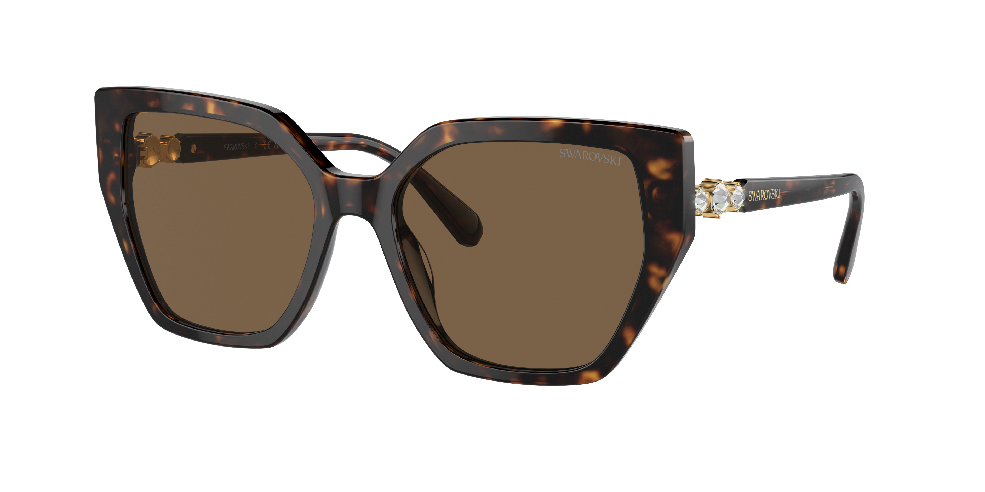 Swarovski Woman Sunglass SK6016 -  Frame color: Dark Havana, Lens color: Dark Brown