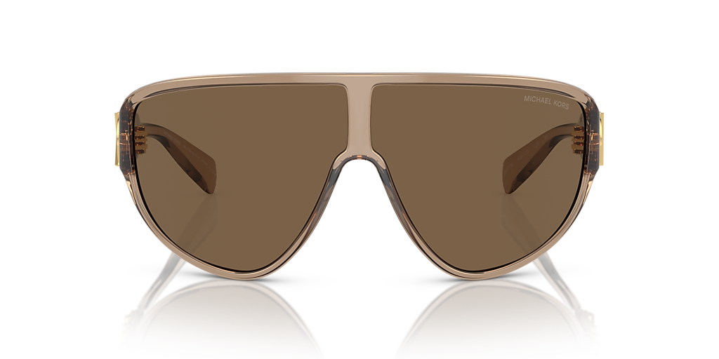 MICHAEL KORS MK2194 Empire Shield Brown Transparent - Woman Sunglasses, Dark Brown Lens