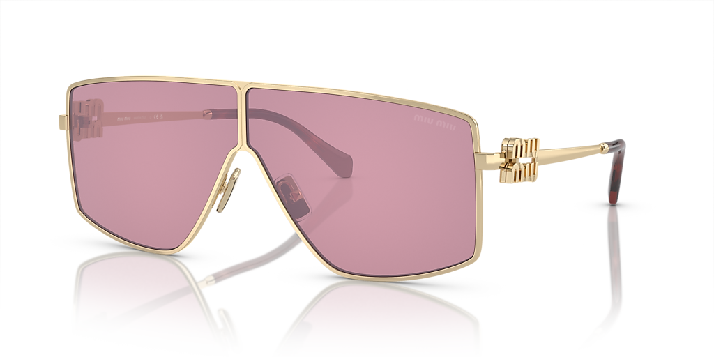 51M &MベージュM✖️2 Miu Miu MU 51ZS XXL (69 - 02) with Red lenses and Gold frame