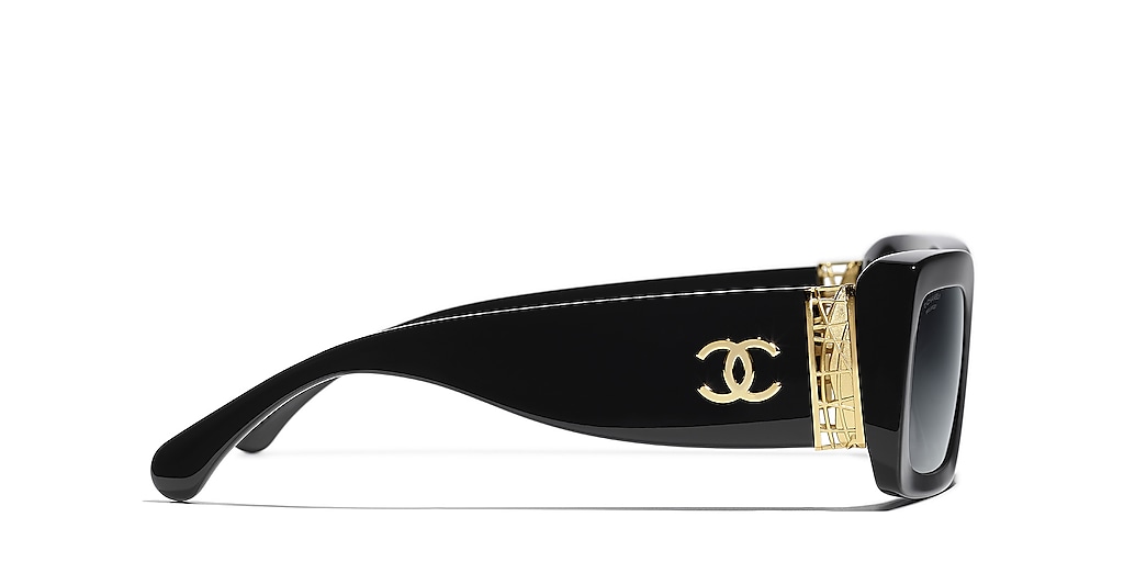 CHANEL Sunglasses: Rectangle Sunglasses, acetate & metal