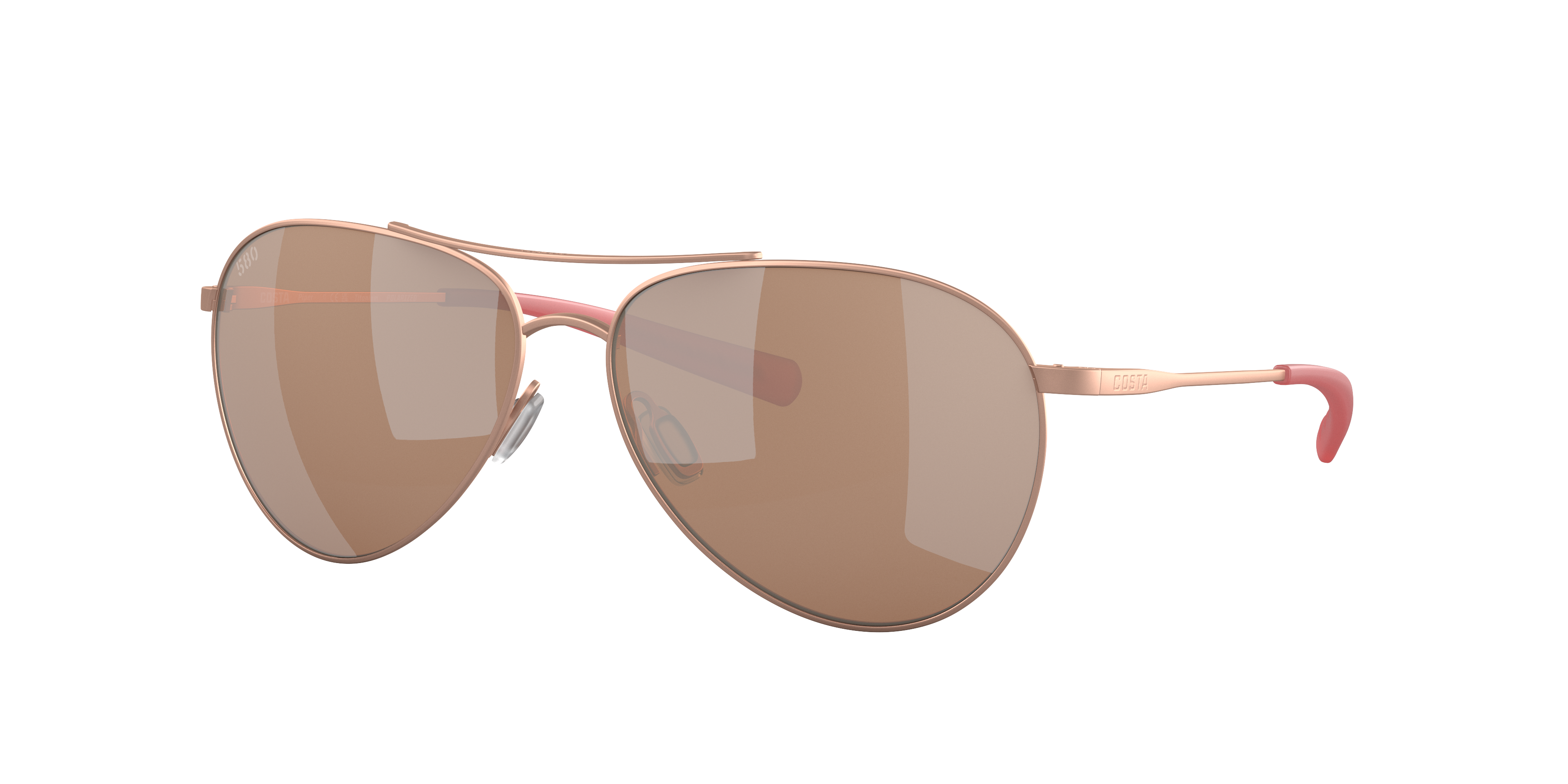 Costa Woman Sunglass 6S6003 Piper -  Frame color: Satin Rose Gold, Lens color: Copper Silver Mirror