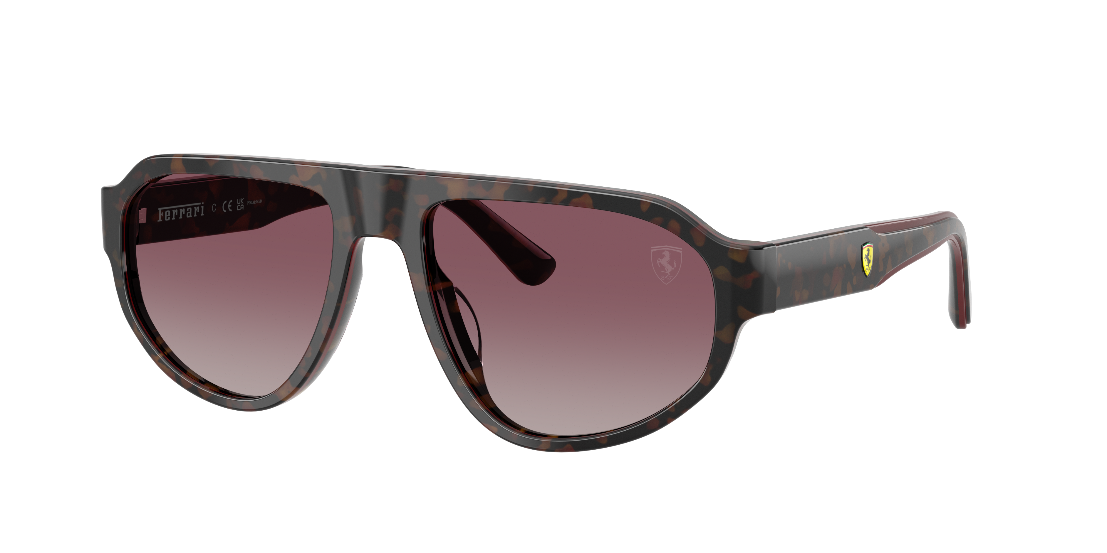Scuderia Ferrari Man Sunglass FZ6027U -  Frame color: Burgundy Havana, Lens color: Red