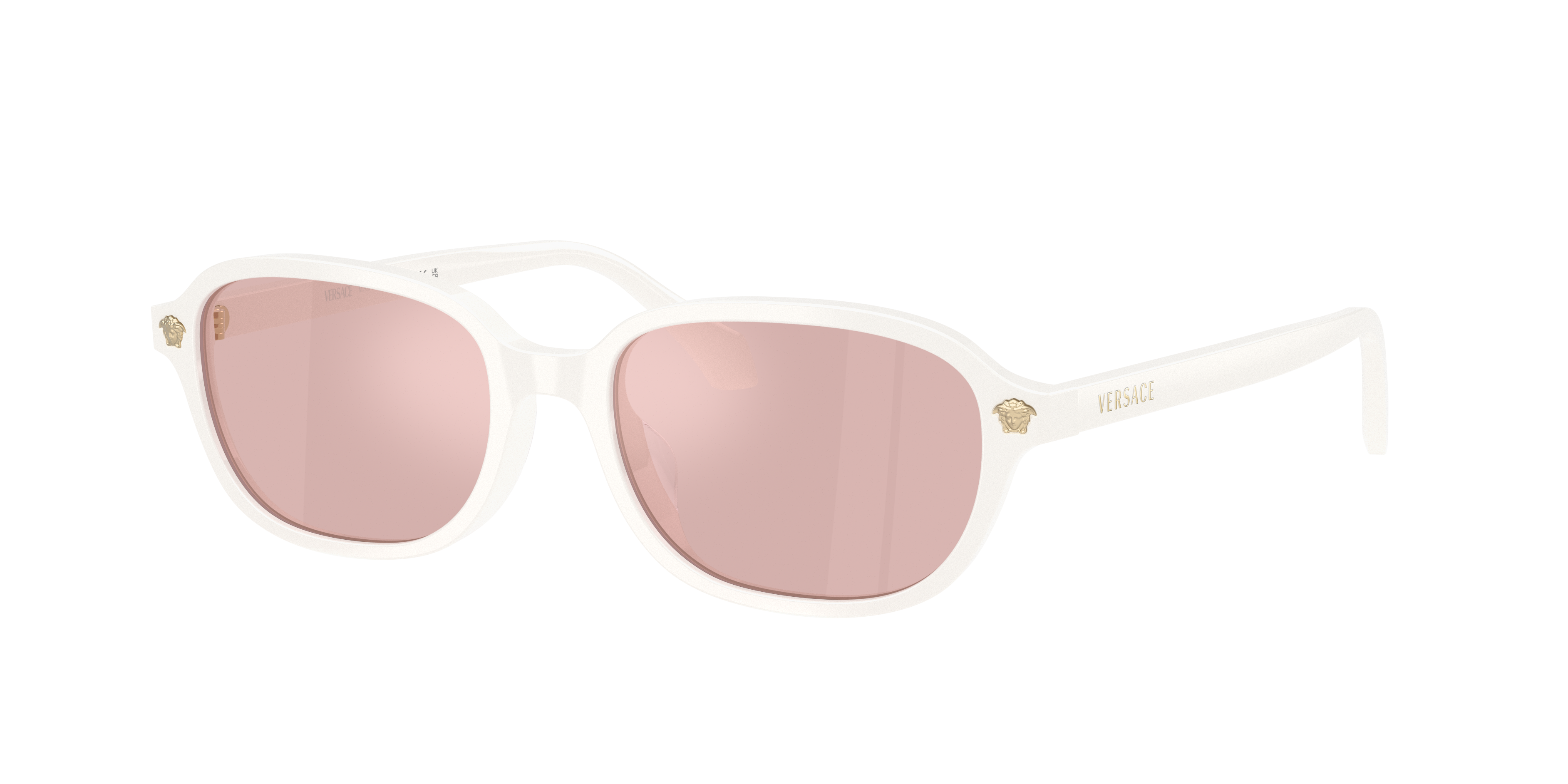 Versace Woman Sunglass VE4514D -  Frame color: White Talc, Lens color: Pink Mirror Gold