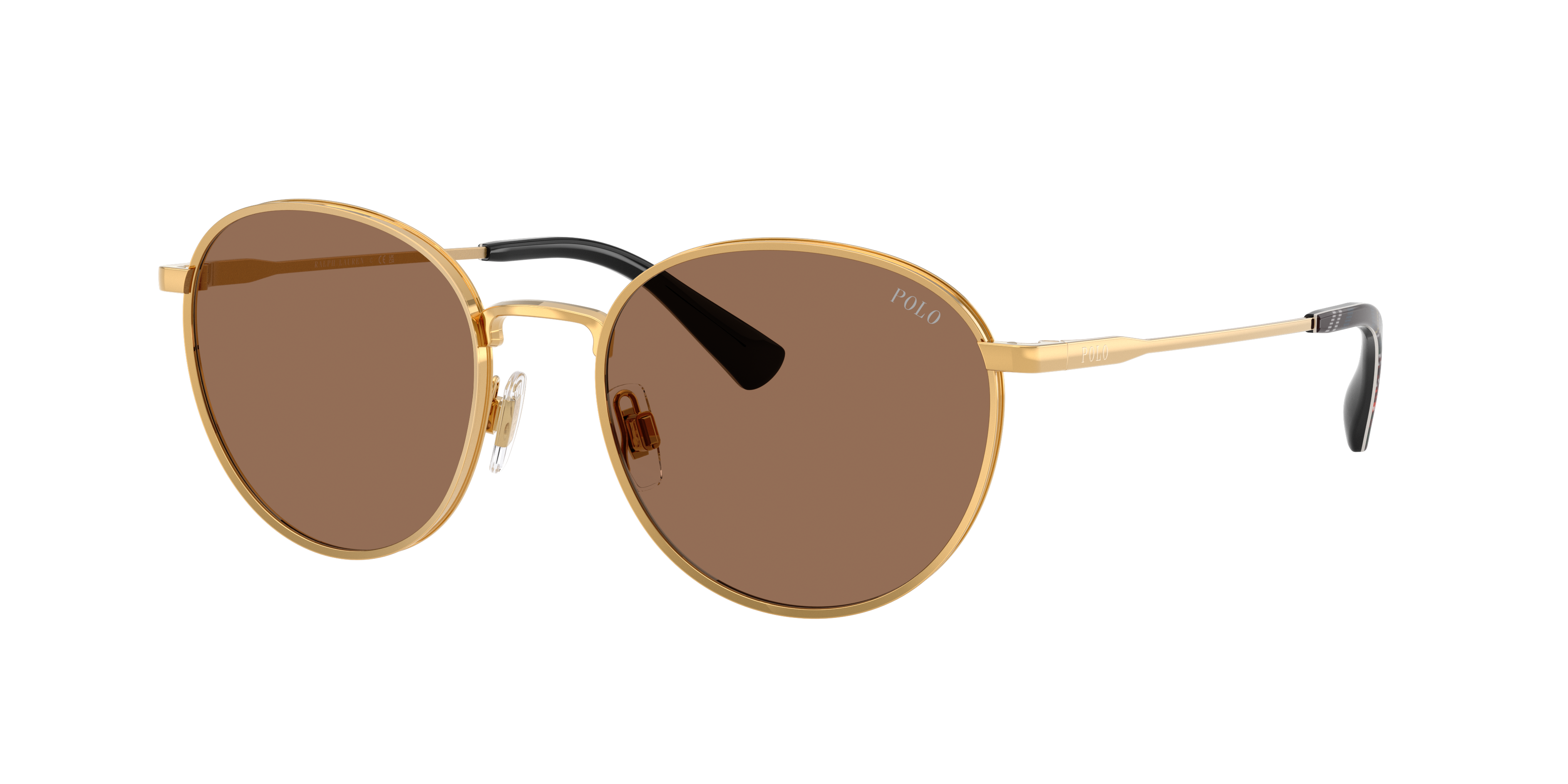 Polo Ralph Lauren Man Sunglass PH3163 -  Frame color: Shiny Brass, Lens color: Dark Brown