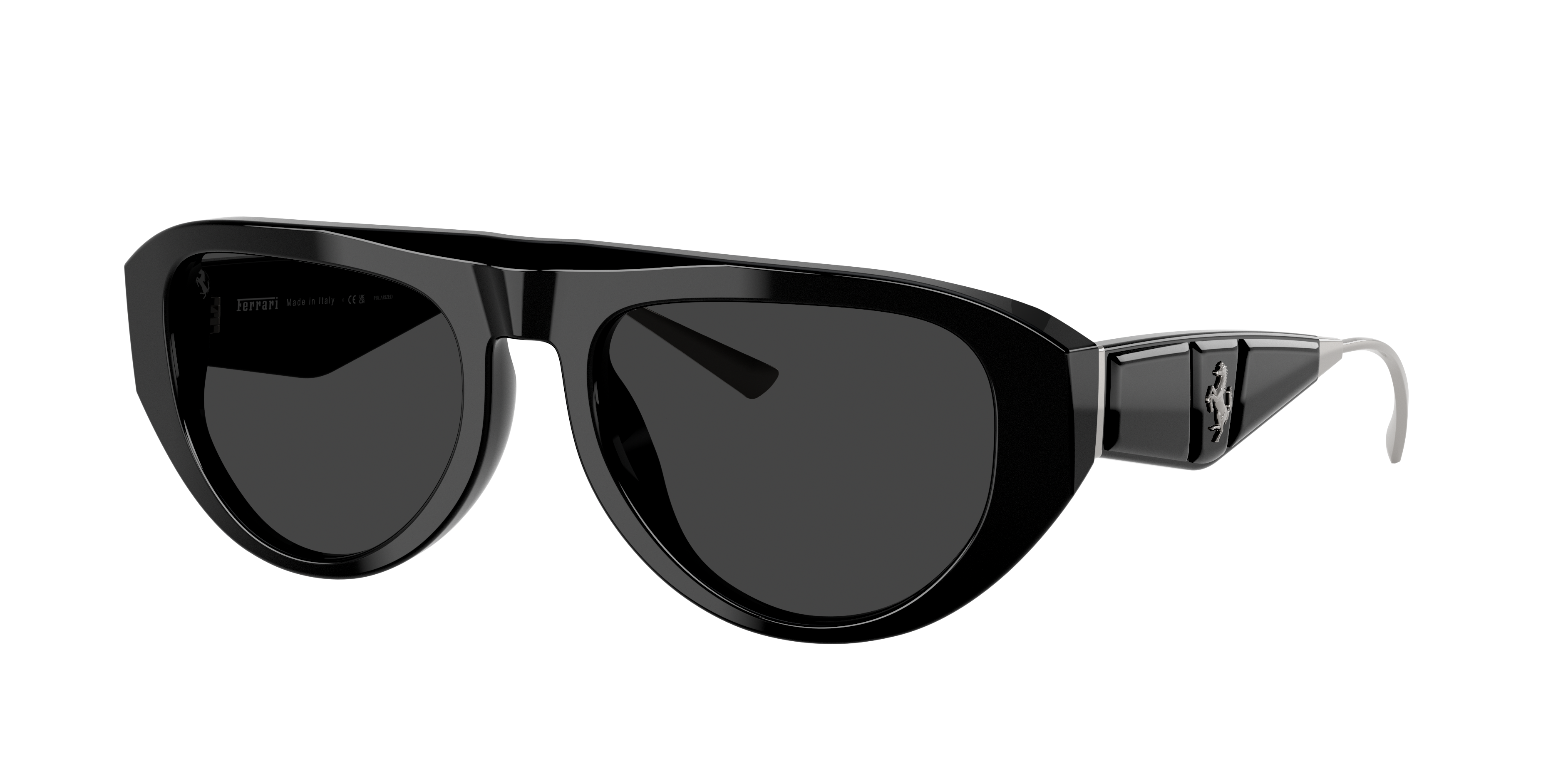 Ferrari Unisex Sunglass FH2012U -  Frame color: Black, Lens color: Grey Polarized