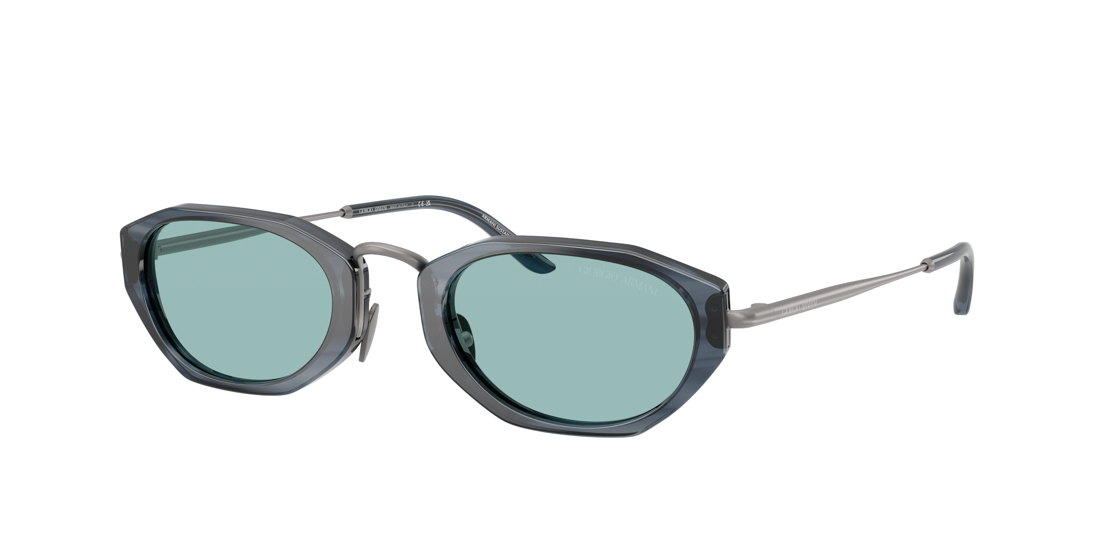 Giorgio Armani AR8242 L (50 - 23) with Blue lenses and Grey frame