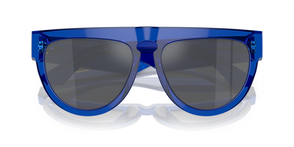 サングラス Burberry Sunglasses BE4318 Clear Blue Horn Frame Burberry BE4416U XL (59 - 17) with Silver lenses and Blue