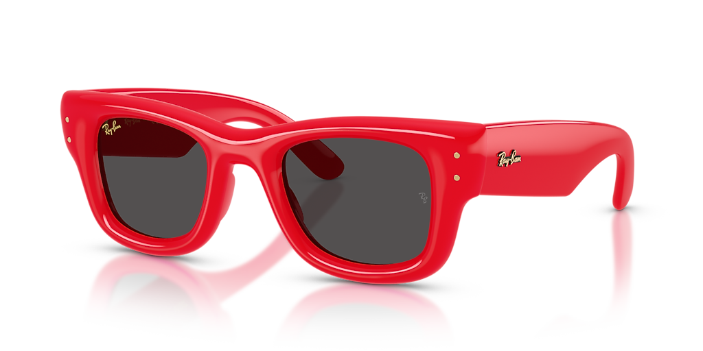 Ray-Ban A$AP Rocky RB4940 683187 レッド 新作 Ray-Ban RB4940 Wayfarer Puffer L (50 - 23) with Black lenses and