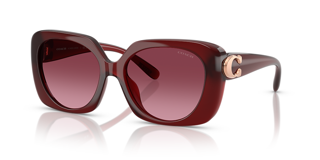 Coach HC8422U CAD33 M (55 - 17) with Red lenses and Red frame