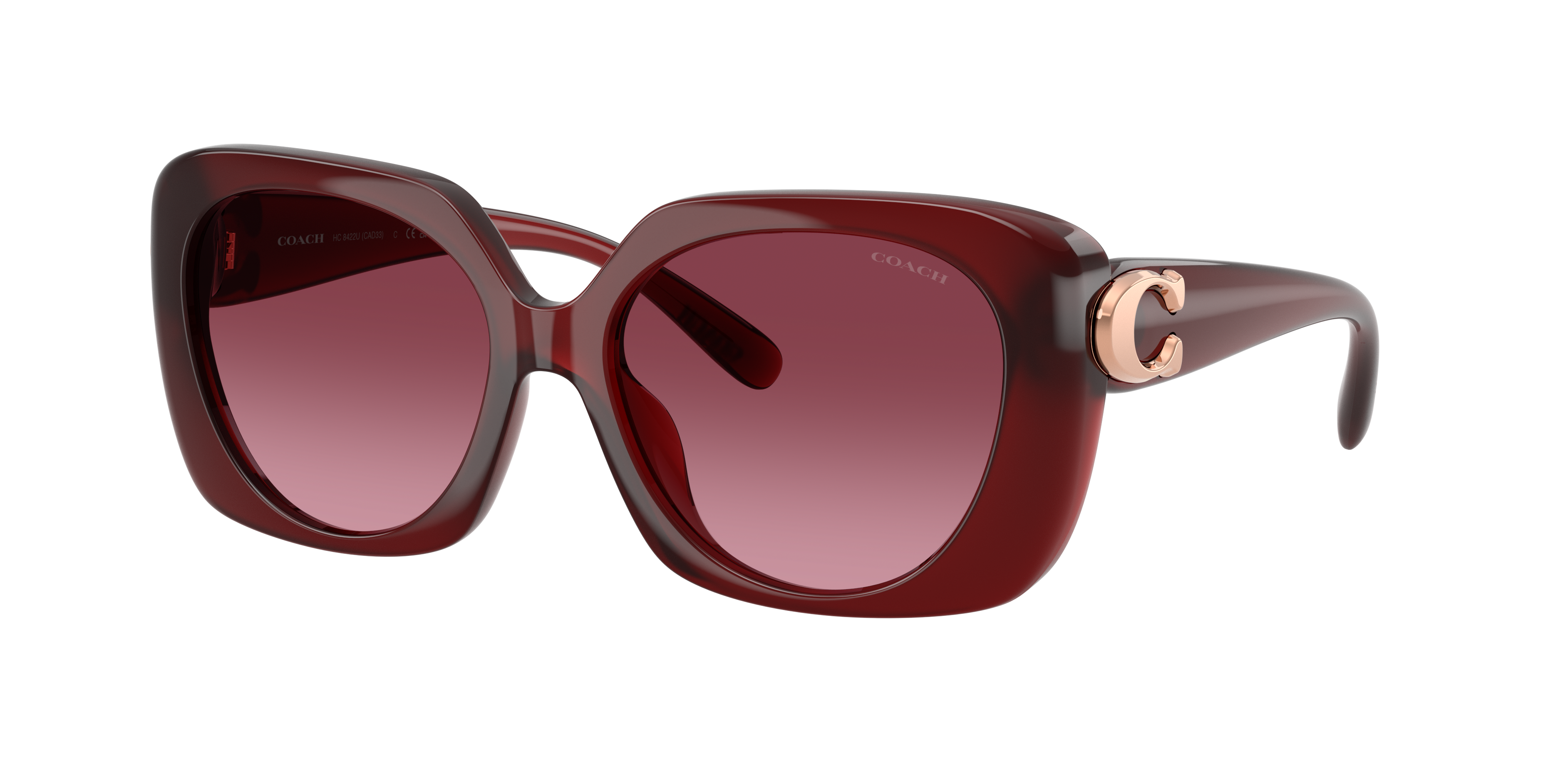 Coach HC8422U CAD33 M (55 - 17) with Red lenses and Red frame
