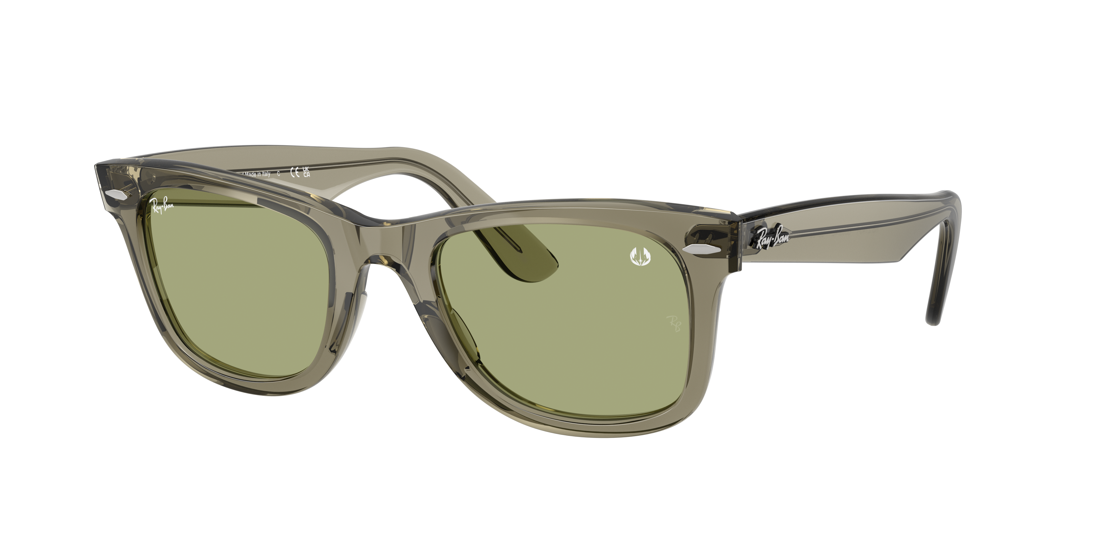 Ray-Ban Unisex Sunglass Ray-Ban Star Wars™ – Master Yoda Wayfarer -  Frame color: Transparent Green, Lens color: Bottle Green