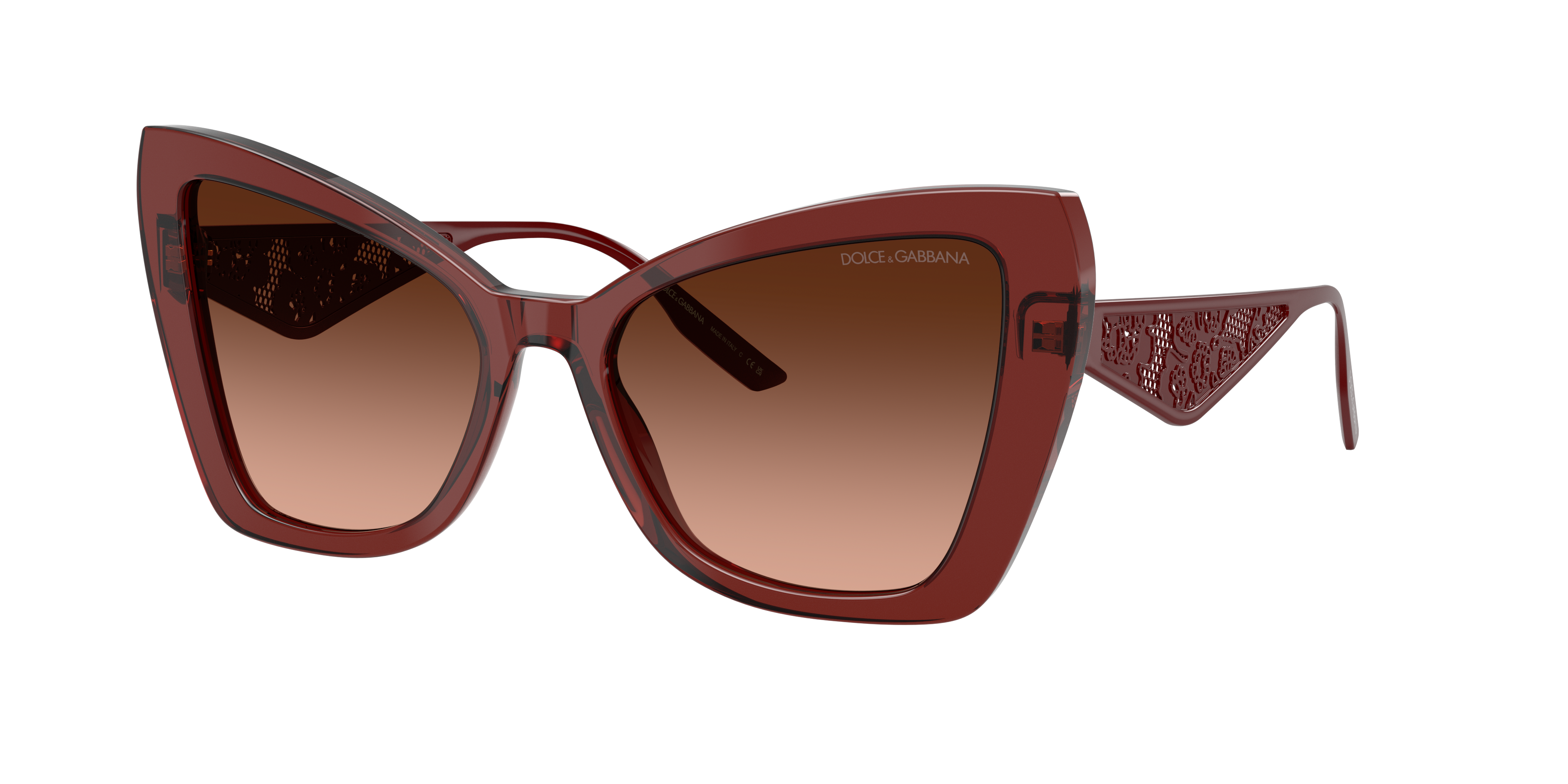 Dolce&Gabbana Woman Sunglass DG4489 -  Frame color: Transparent Bordeaux, Lens color: Pink Gradient Grey