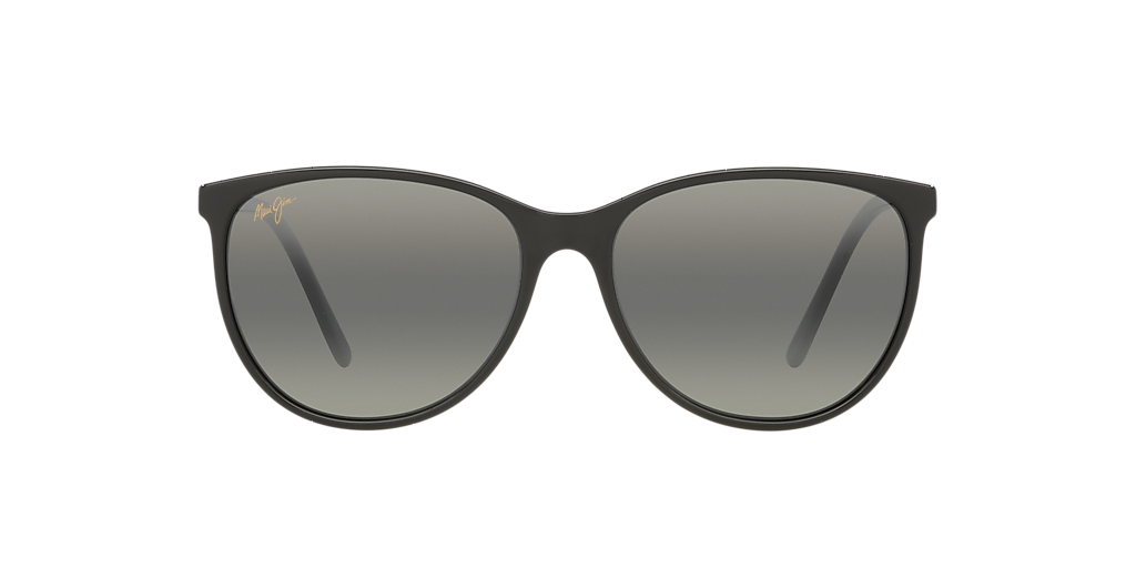 MAUI JIM Ocean Black Shiny - Women Sunglasses, Grey Polar Lens