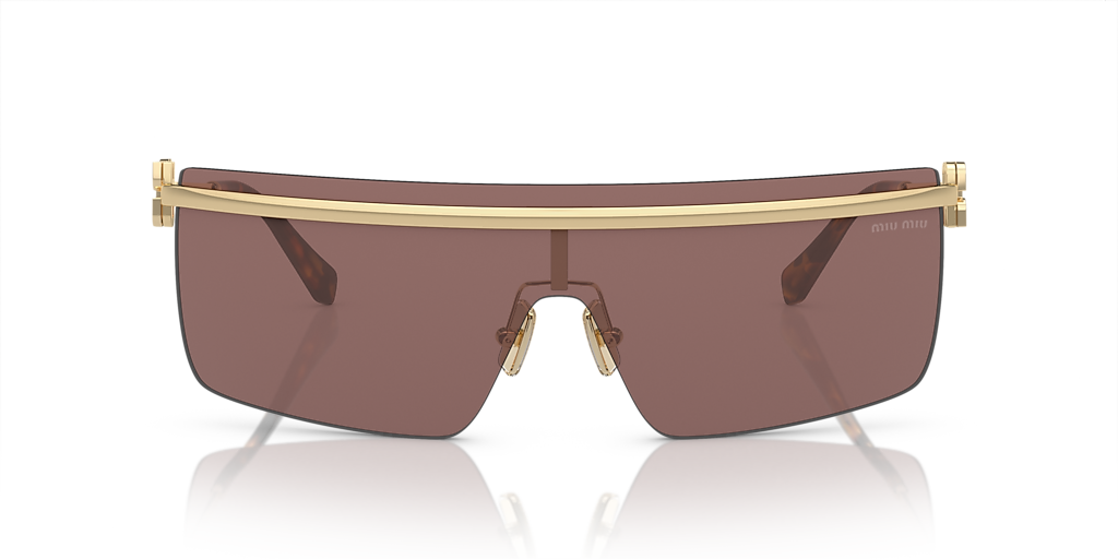 MIU MIU 0MU50ZS1AB5D1 関税送料込 Miu Miu MU 50ZS XXL (0 - 142) with Brown lenses and Gold