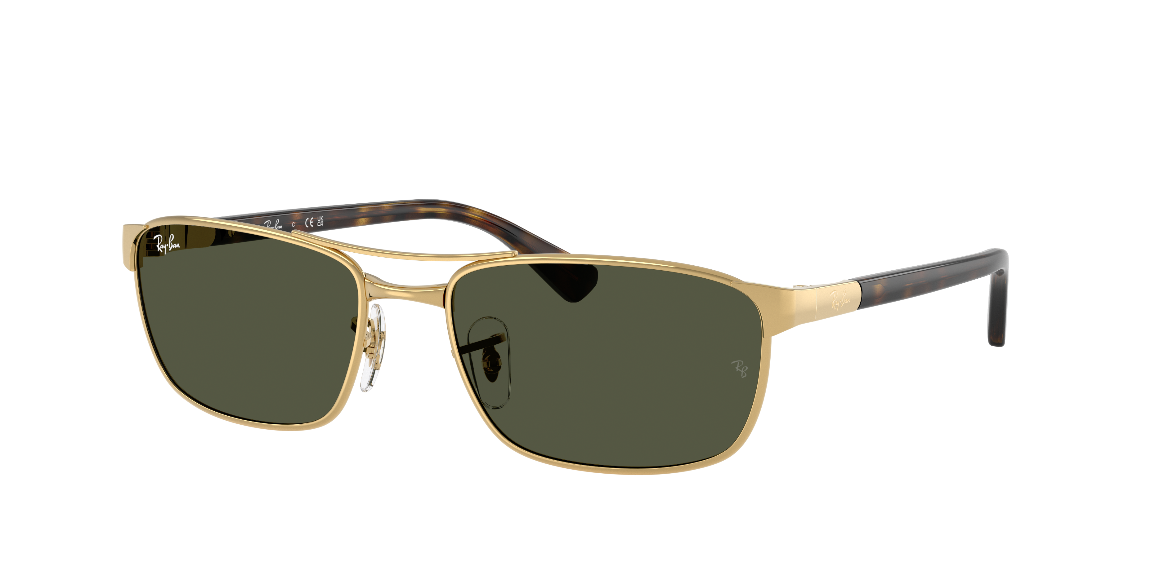 Ray-Ban Unisex Sunglass RB3778 -  Frame color: Arista Gold, Lens color: Green