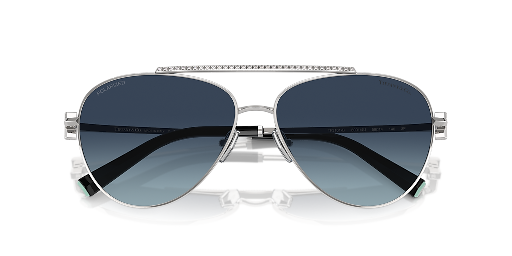 【Tiffany & Co】 ☆サングラス TF3101B☆ Tiffany & Co. TF3101B XL (59 - 14) with Blue lenses and