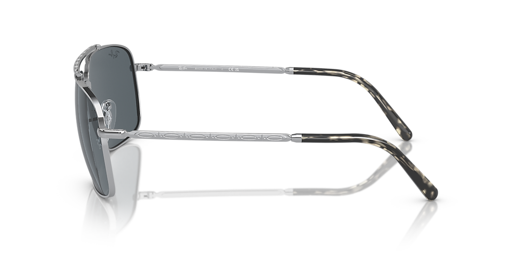 RAY-BAN RB3796 Silver - Unisex Sunglasses, Blue Lens