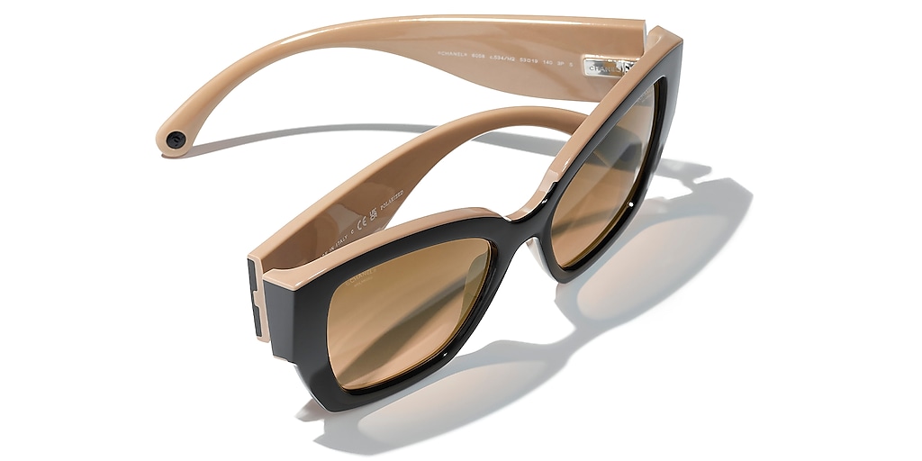 Chanel Shield Sunglasses CH6057 S (0 - 124) with Grey lenses