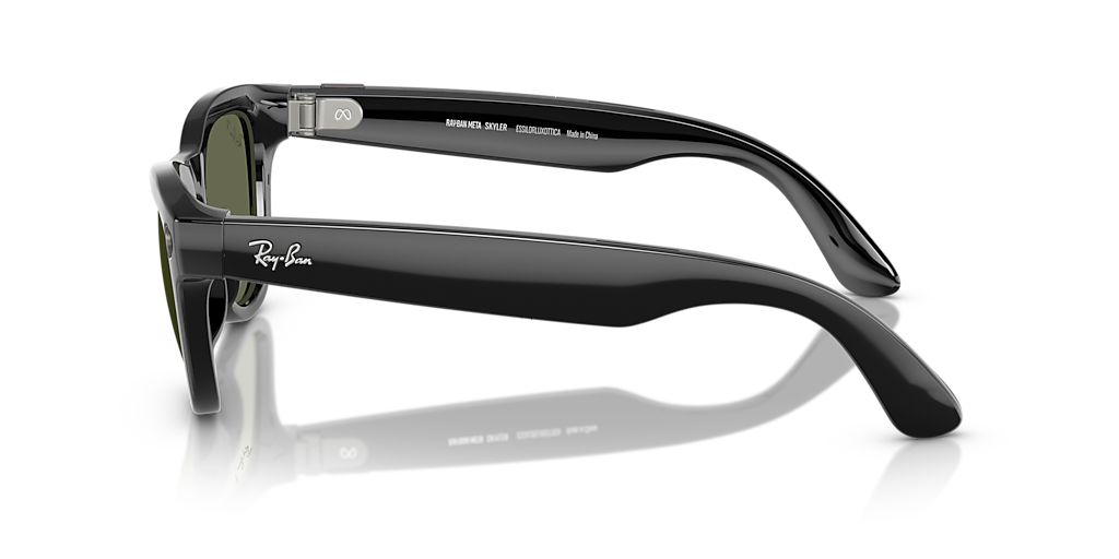 RW4010 Ray-Ban Meta Skyler Black - Unisex Sunglasses, G-15 Green Lens