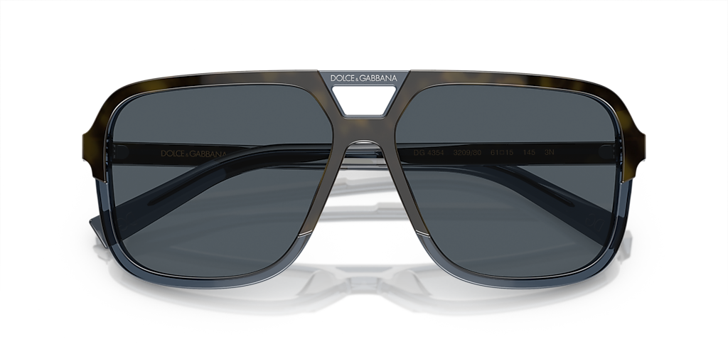 Dolce&Gabbana DG4354 M (58 - 15) with Brown lenses and Blue frame