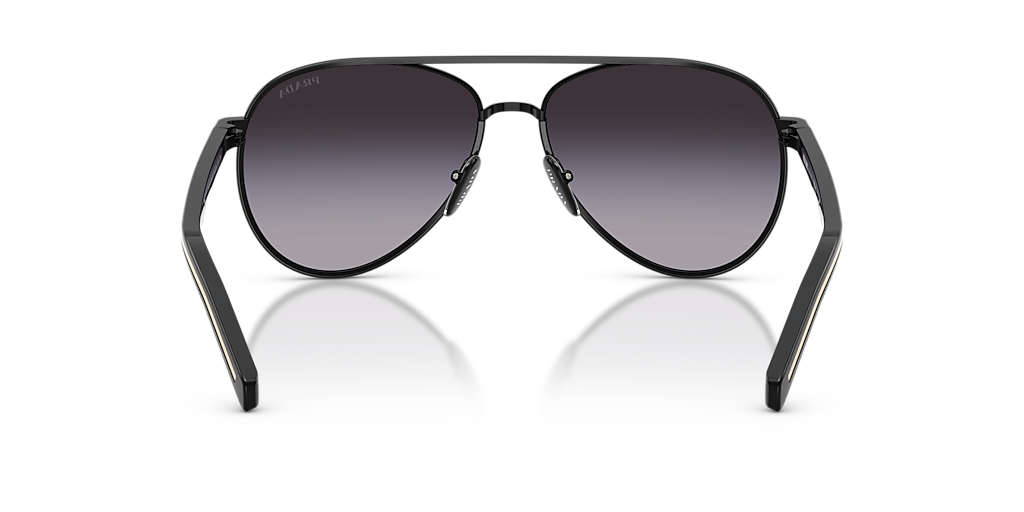PRADA PR B57S Black - Women Luxury Sunglasses, Grey Gradient Lens
