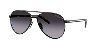 Prada PR 26ZSF L (56 - 15) with Grey lenses and Black frame