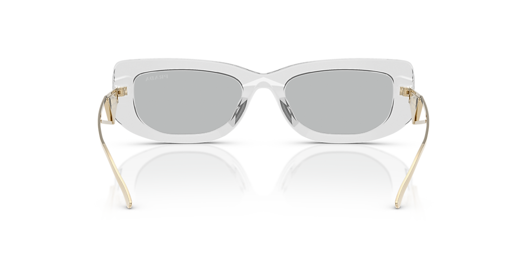 PRADA PR 14YS Transparent Grey - Women Luxury Sunglasses, Light Grey Lens