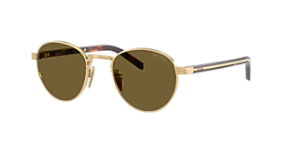 【極美品】PRADA サングラス 三角ロゴ SPR57Y 57□18 ケース付き Prada - SPR 57Y (Gold) – Good See Co.