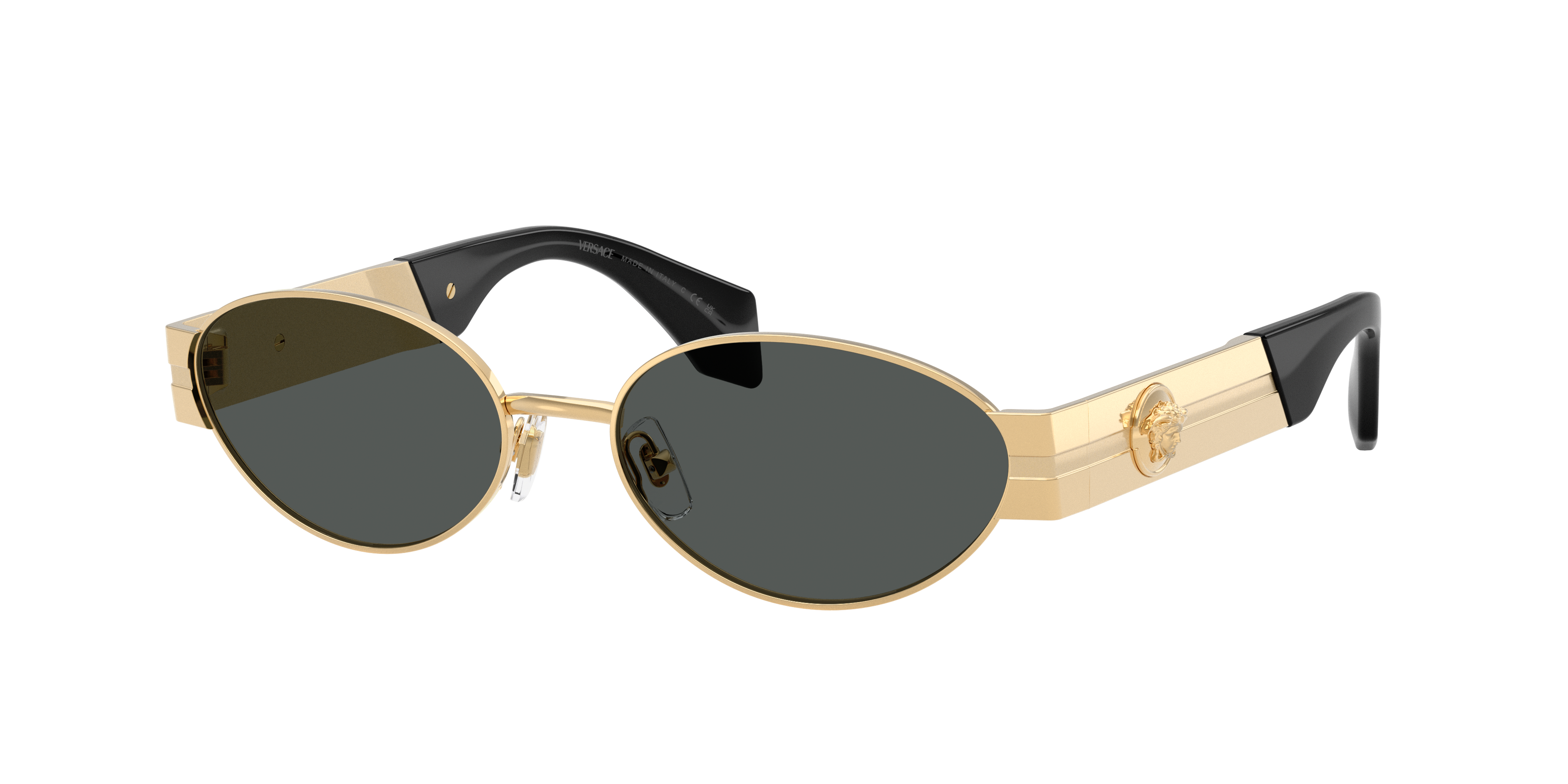 Versace Man Sunglass VE2301 -  Frame color: Gold Versace, Lens color: Dark Grey