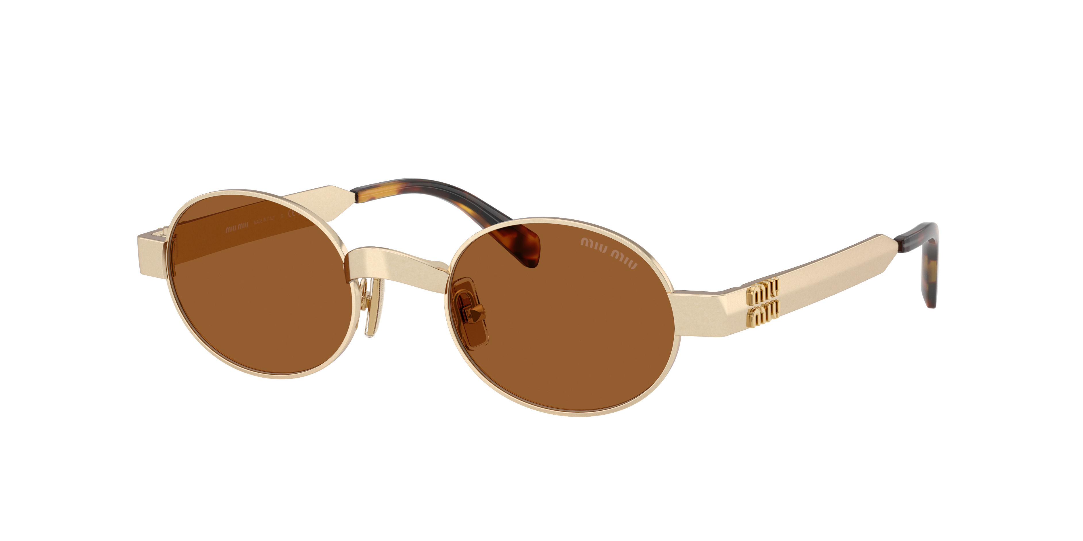Miu Miu MU B51S S (47 - 21) with Brown lenses and Gold frame