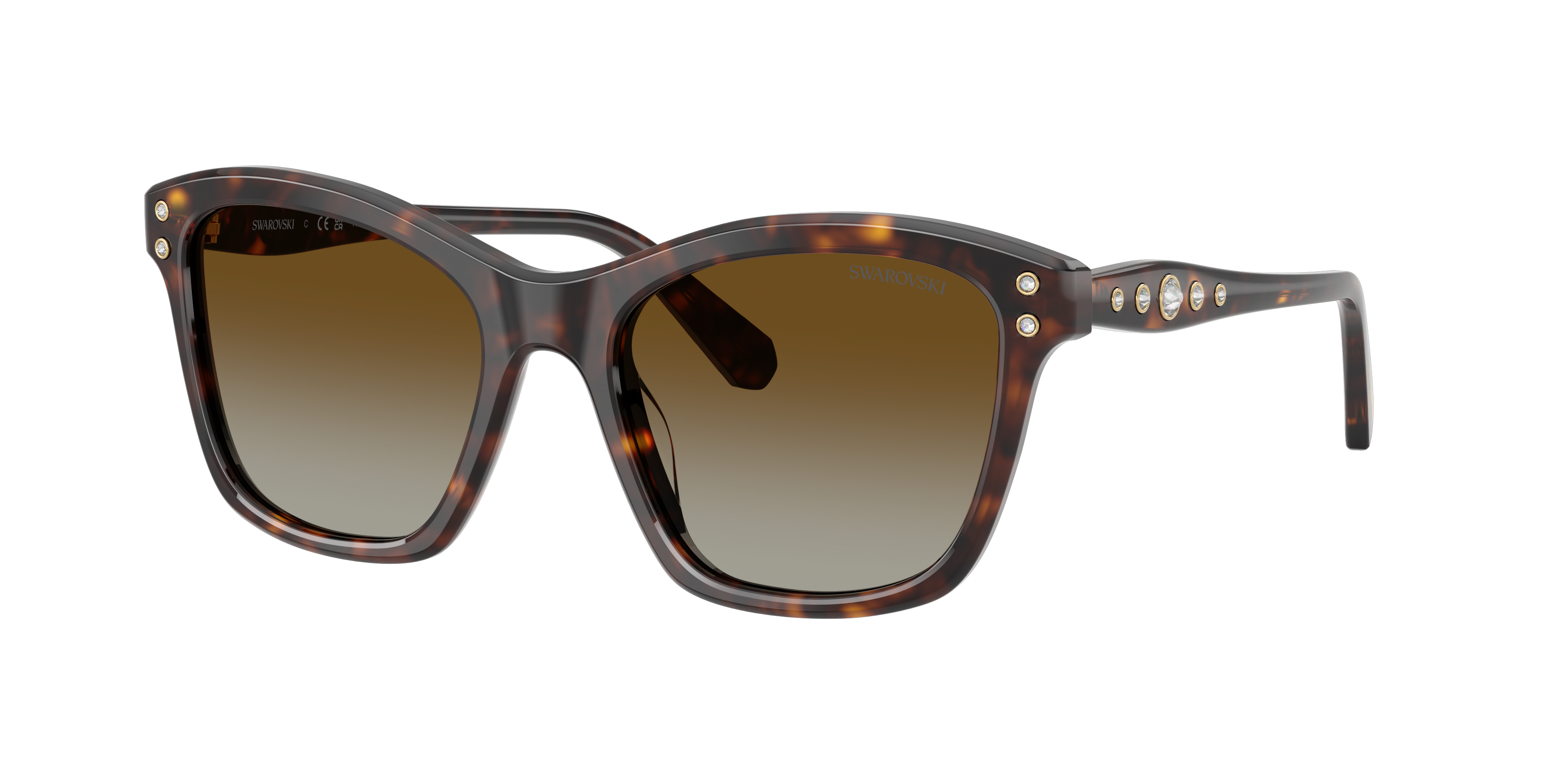 Swarovski Woman Sunglass SK6063 -  Frame color: Havana, Lens color: Polarized Brown Gradient