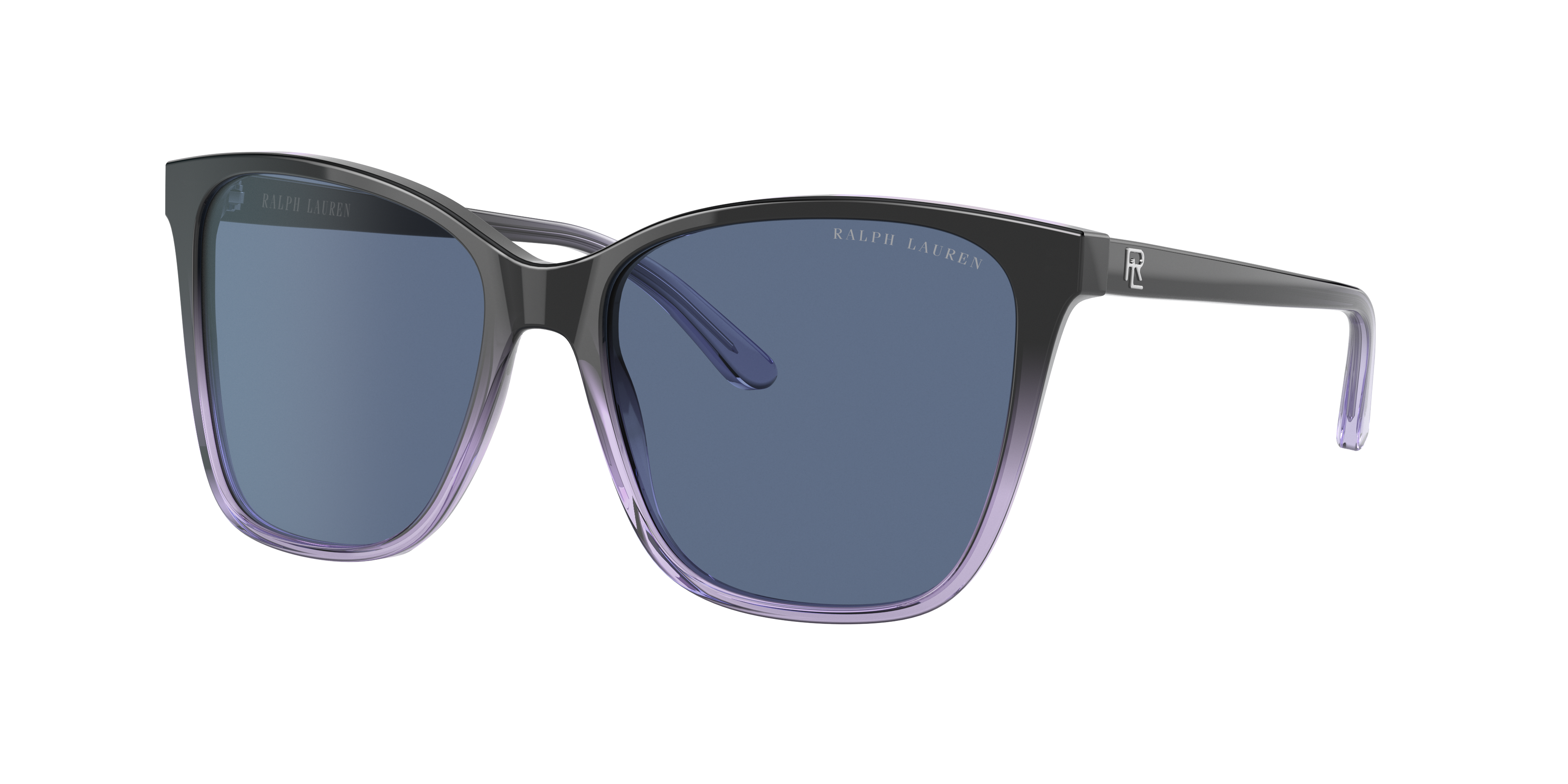 Ralph Lauren Woman Sunglass RL8201 -  Frame color: Shiny Gradient Black/ Transparent Blue, Lens color: Blue