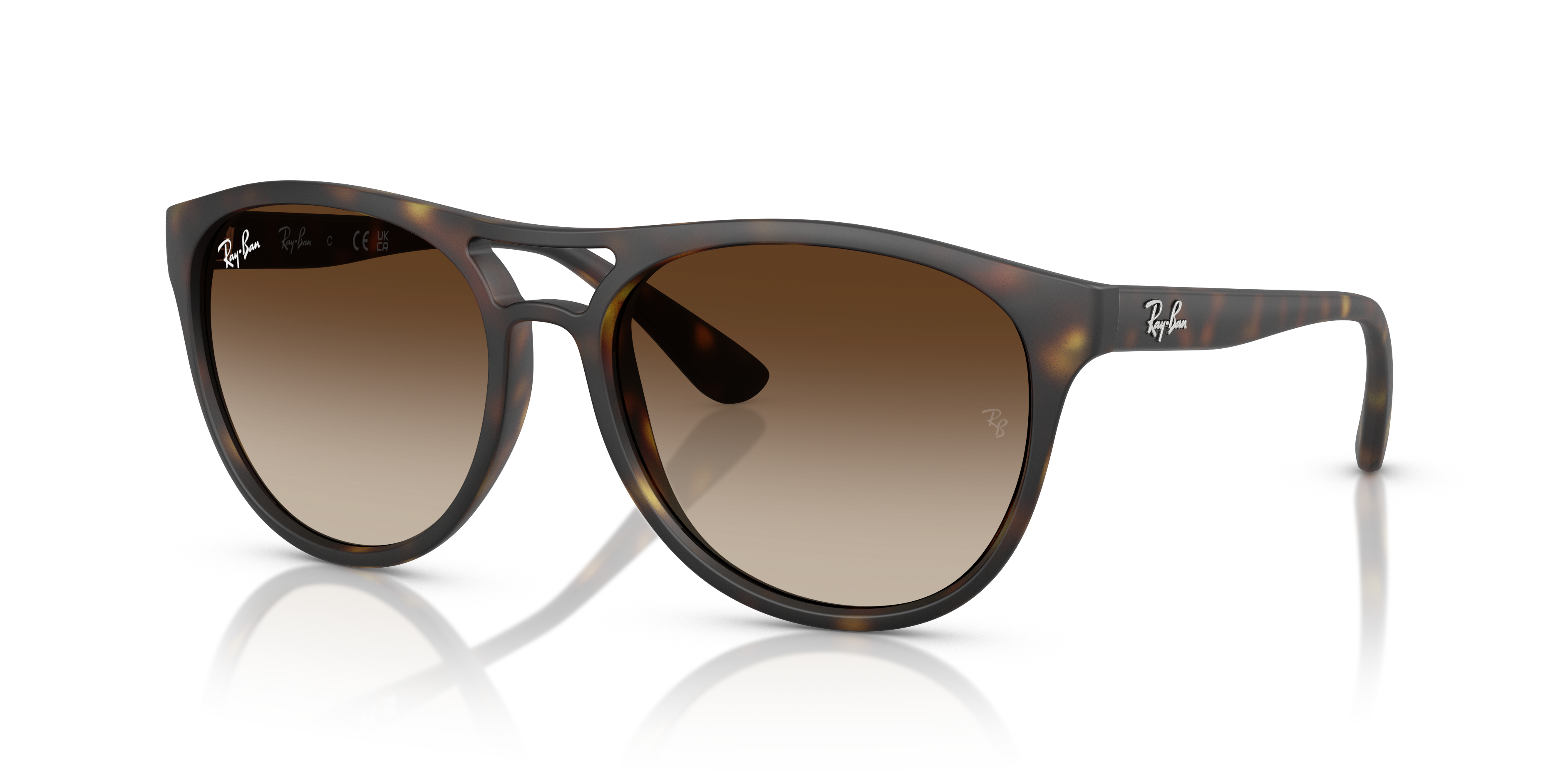 Ray-Ban サングラス ブラック/ブラウン　折りたたみ レイバン折りたたみサングラス4105-710-S50/正規販売店全国対応